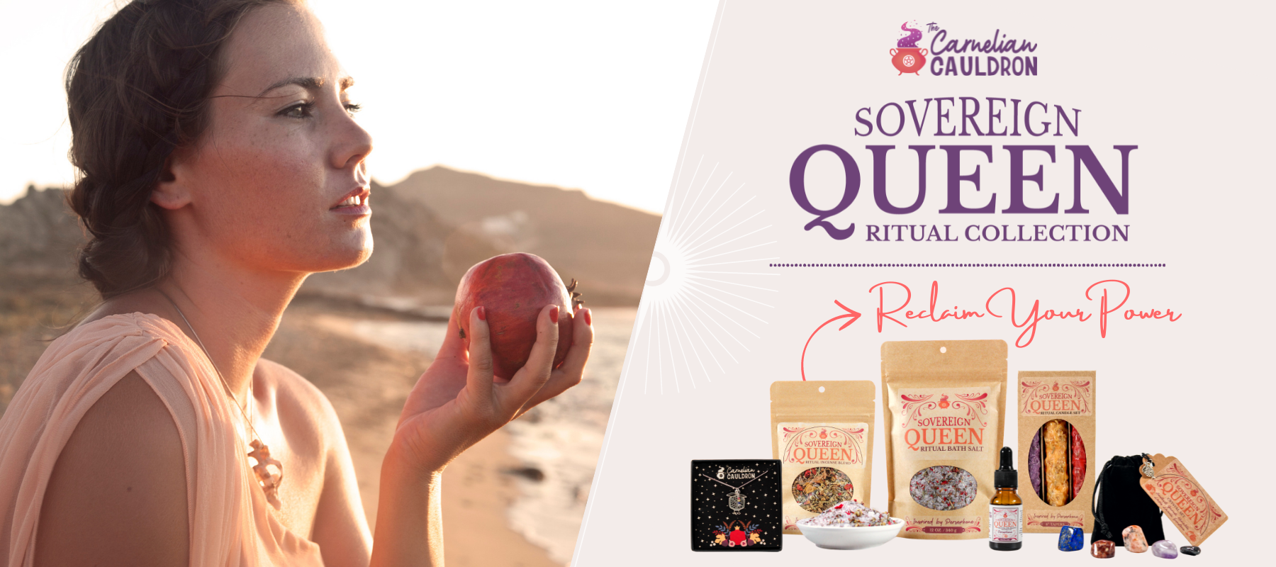 Sovereign Queen Ritual Collection Header The Carnelian Cauldron website header