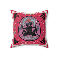 Gemini Zodiac Throw Pillow Home Decor 18" × 18" 
