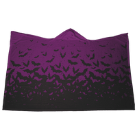 Flying Bats Hooded Blanket - Amethyst Hooded Blankets Fleece 