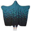 Flying Bats Hooded Blanket - Apatite Teal Hooded Blankets  