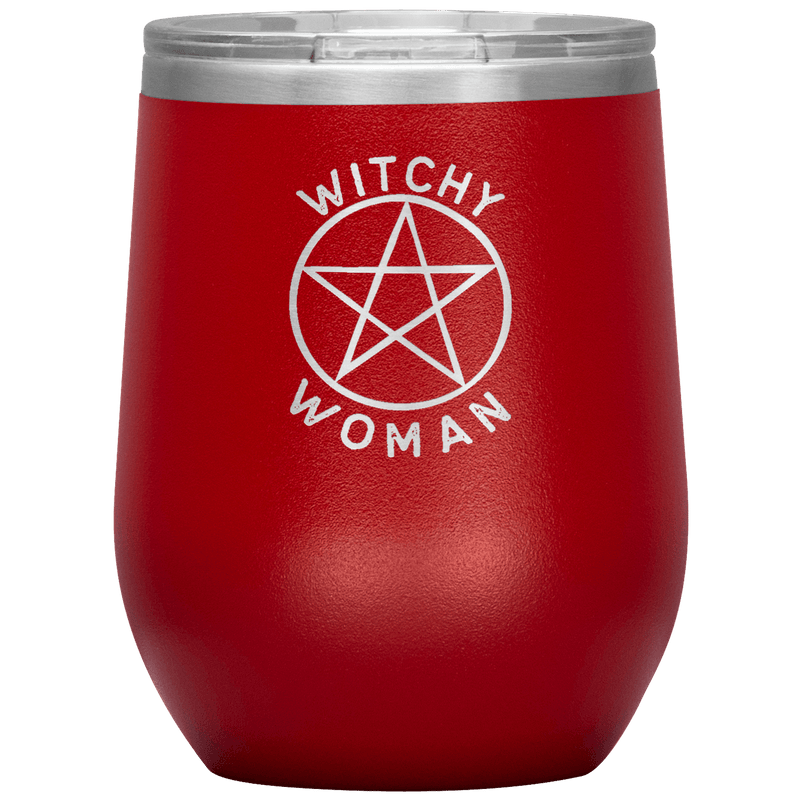 Witchy Woman Engraved Wine Tumbler Wine Tumblers Red 