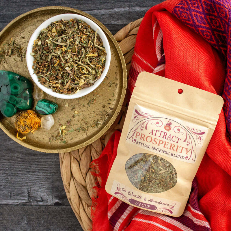 Attract Prosperity Ritual Incense Blend Herbal Incense Blend  