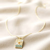 Enamel Star Tarot Card Necklace in Gold Necklaces  