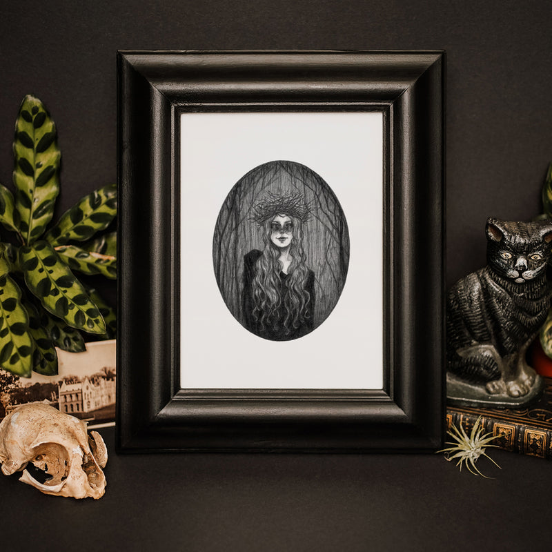 Forest Witch Fine Art Print Wall Decor  