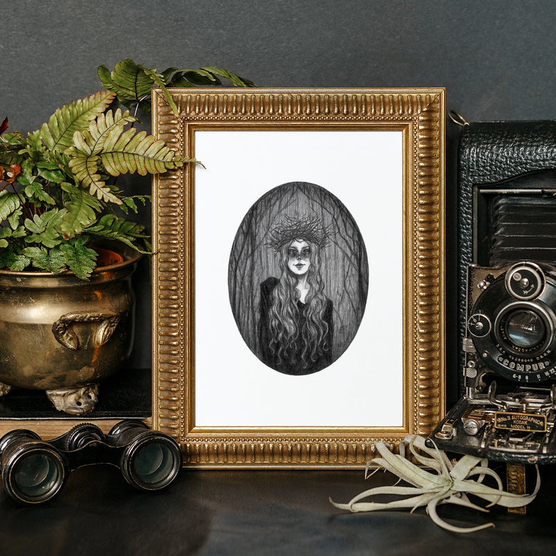 Forest Witch Fine Art Print Wall Decor  