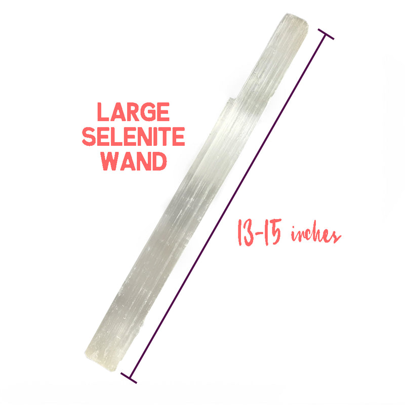 Long Selenite Wand -  13-15 inches long Crystals  