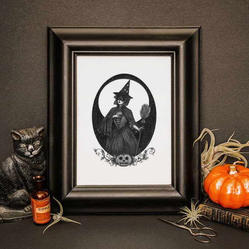 Season of the Witch Fine Art Print - Vintage Victorian Halloween Wall Decor  