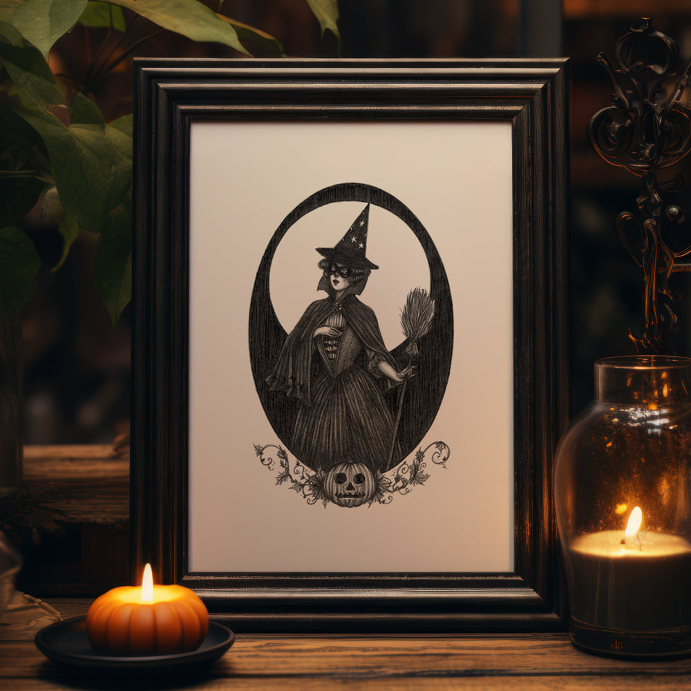 Season of the Witch Fine Art Print - Vintage Victorian Halloween Wall Decor  