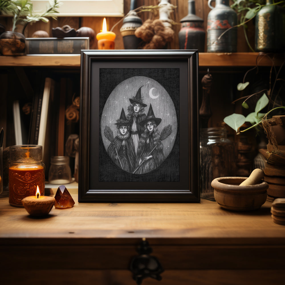 Toil and Trouble Fine Art Print - Witch Coven Wall Decor  