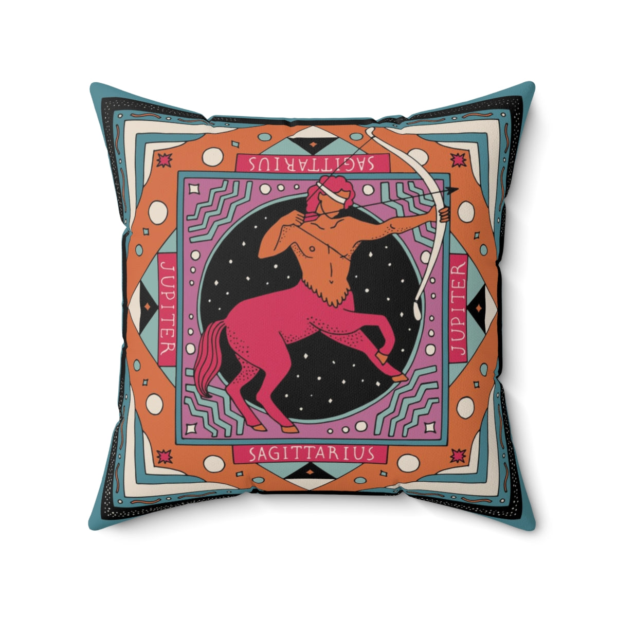 Sagittarius Zodiac Throw Pillow Throw Pillows 20" × 20" 