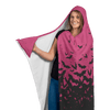 Flying Bats Hooded Blanket - Pink Hooded Blankets  