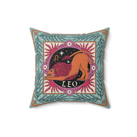 Leo Zodiac Throw Pillow Home Decor 16" × 16" 