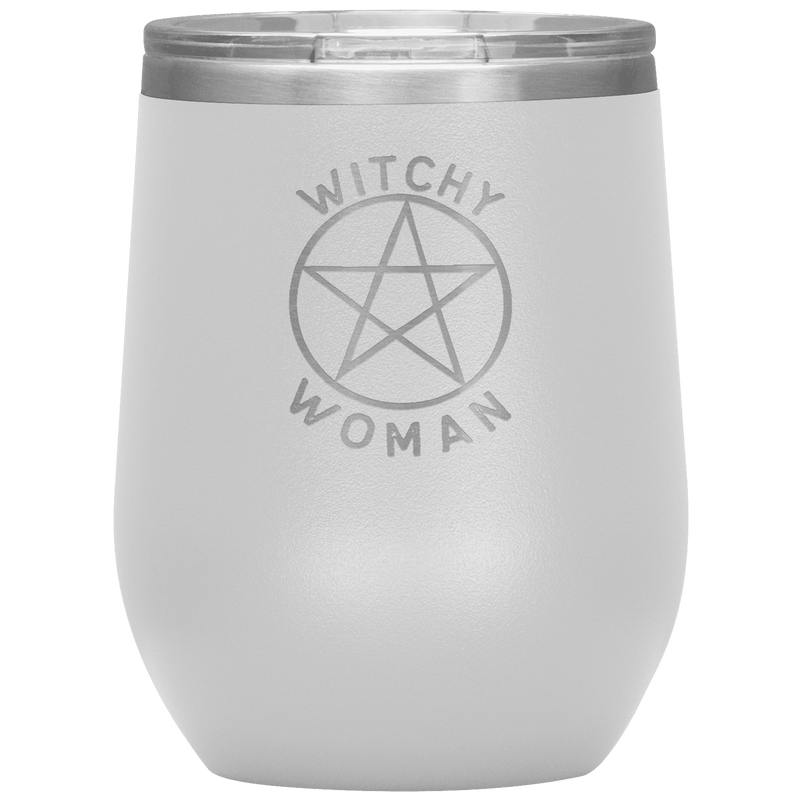Witchy Woman Engraved Wine Tumbler Wine Tumblers White 