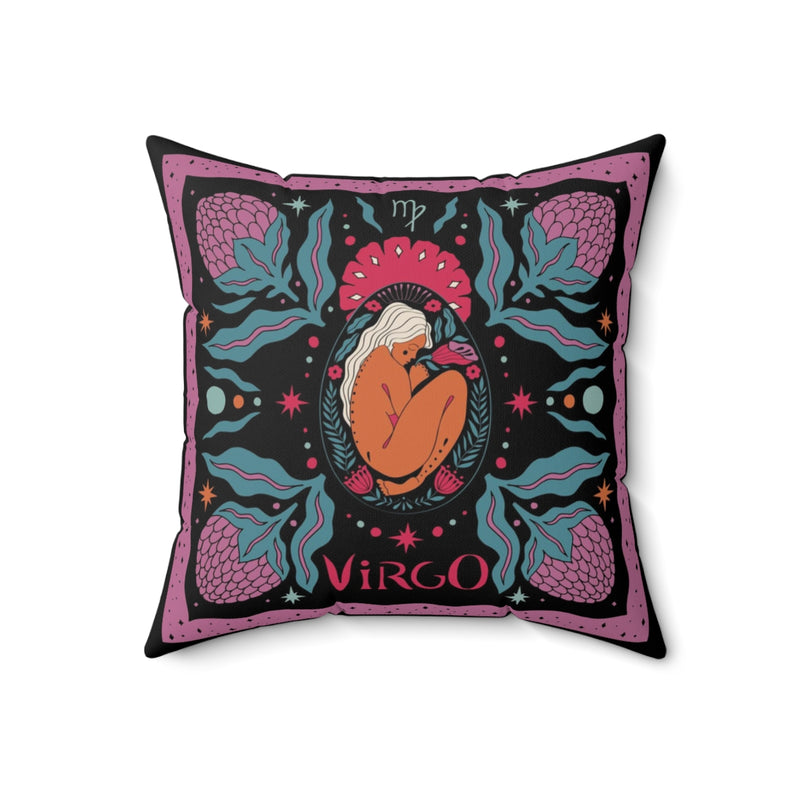 Virgo Zodiac Throw Pillow Throw Pillows 18" × 18" 
