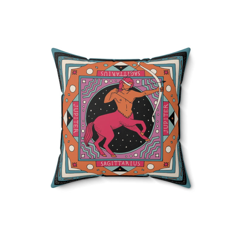 Sagittarius Zodiac Throw Pillow Throw Pillows 16" × 16" 