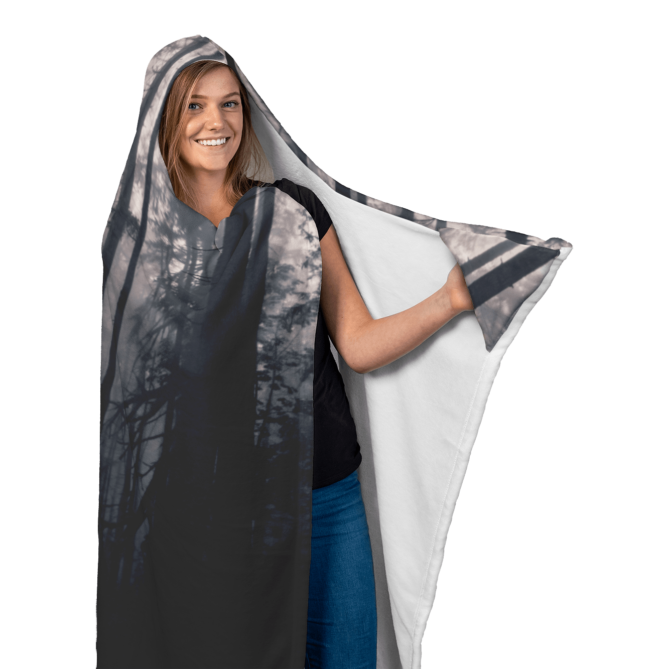 Mossy Forest Hooded Blanket - Spooky Hooded Blankets  