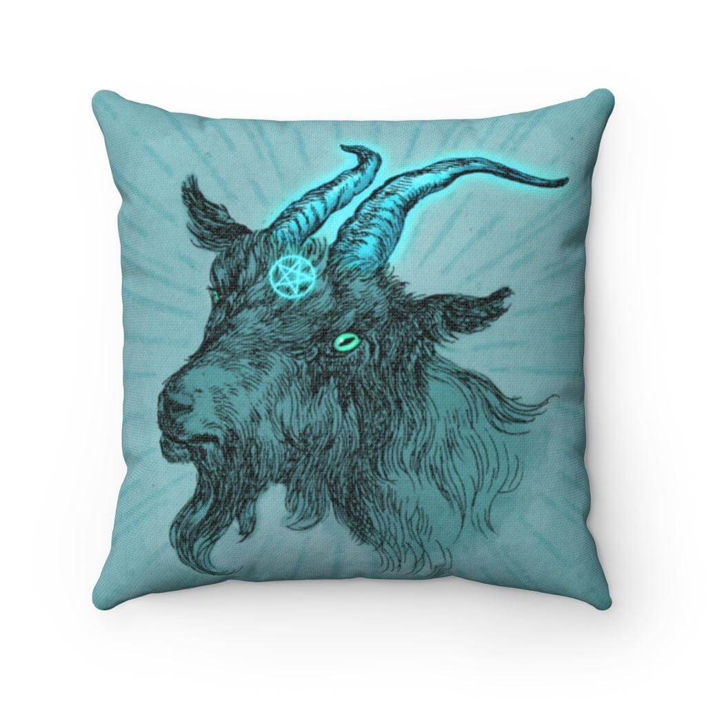 Baphomet Goat Pillow - Blue Home Decor 20" × 20" 