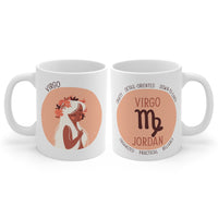 Personalized Virgo Girl Zodiac Mug 11oz Mugs 11oz 