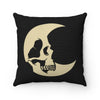 Skull Moon Pillow Home Decor 16" × 16" 