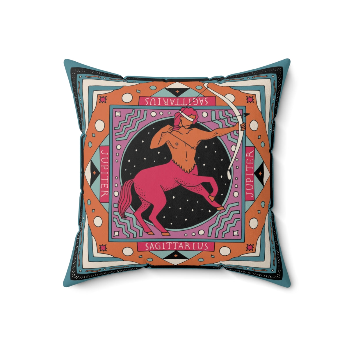 Sagittarius Zodiac Throw Pillow Throw Pillows 18" × 18" 