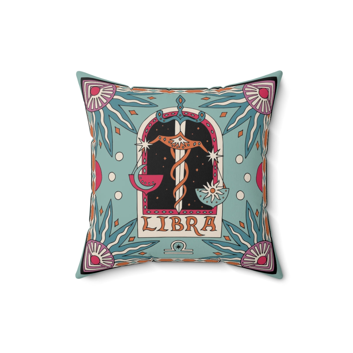 Libra Zodiac Throw Pillow Home Decor 16" × 16" 