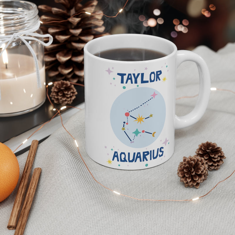Personalized Aquarius Zodiac Mug 11oz Mugs  