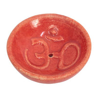 Small Ceramic Bowl Incense Holder - 6 Styles Available Incense Holders Red Om 