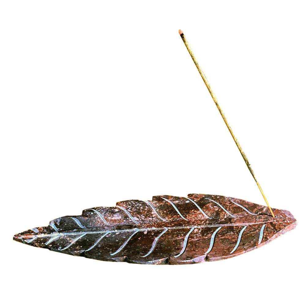 Carved Soapstone Leaf Incense Holder Incense Holders  