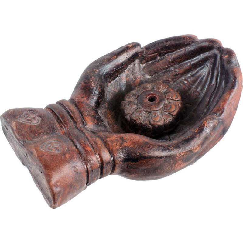 Lotus in Hand Ceramic Incense Holder Incense Holders  