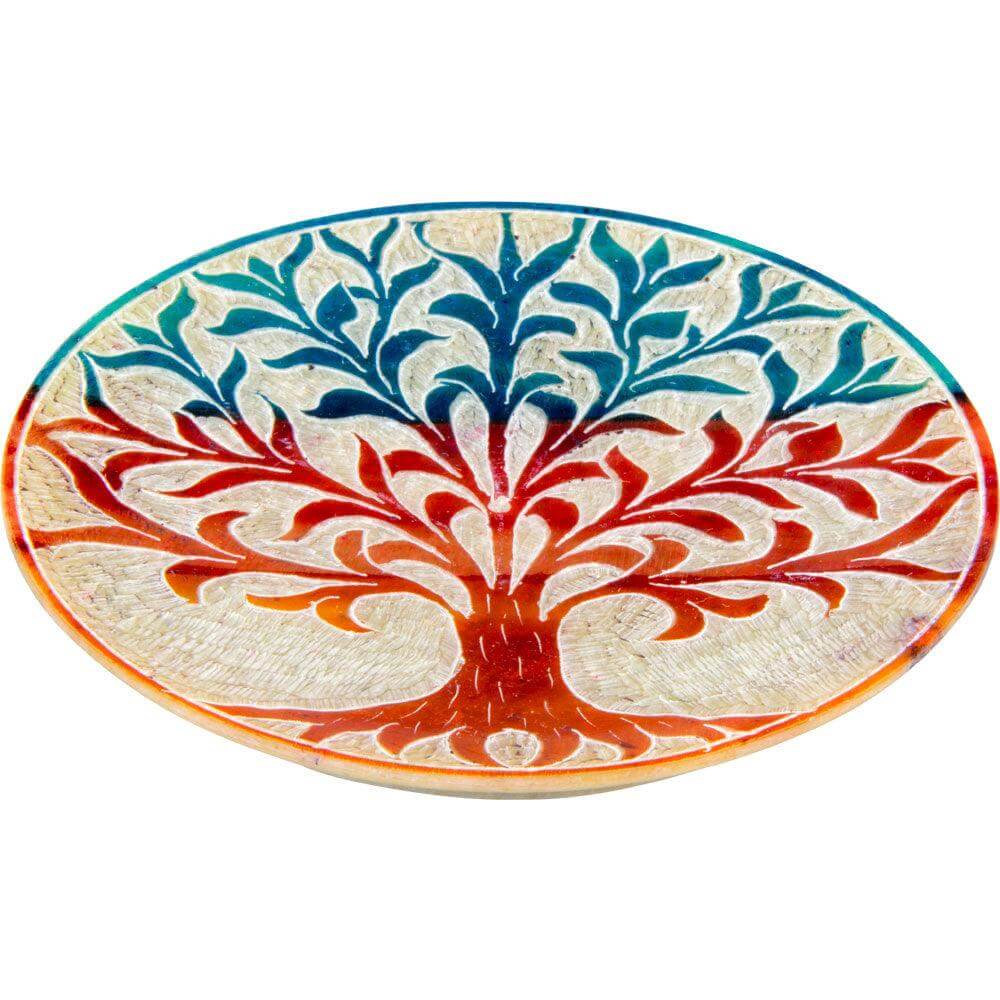 Colorful Soapstone Tree of Life Incense Holder Incense Holders  