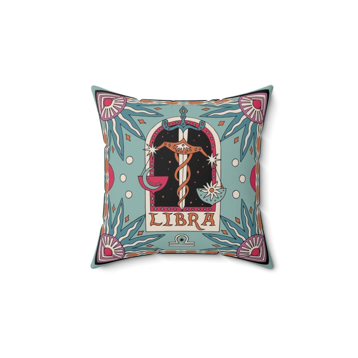 Libra Zodiac Throw Pillow Home Decor 14" × 14" 