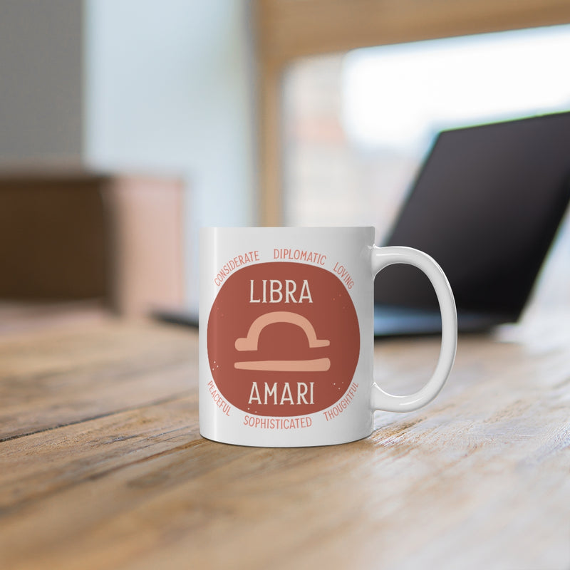 Personalized Libra Girl Zodiac Mug 11oz Mugs  