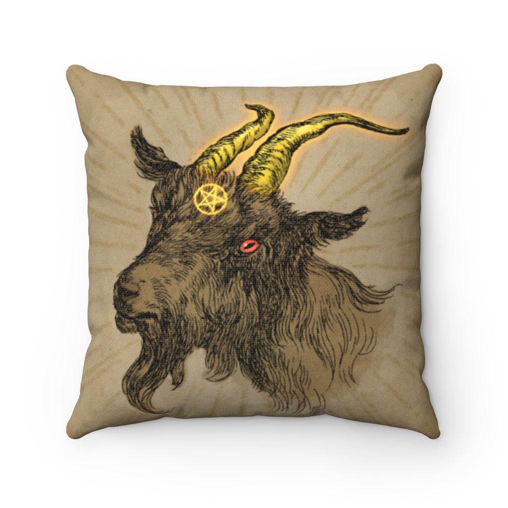 Baphomet Goat Pillow - Natural Home Decor 20" × 20" 