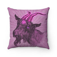Baphomet Goat Pillow - Pink Home Decor 20" × 20" 