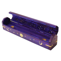Purple Celestial Incense Burner and Storage Box Incense Holders  