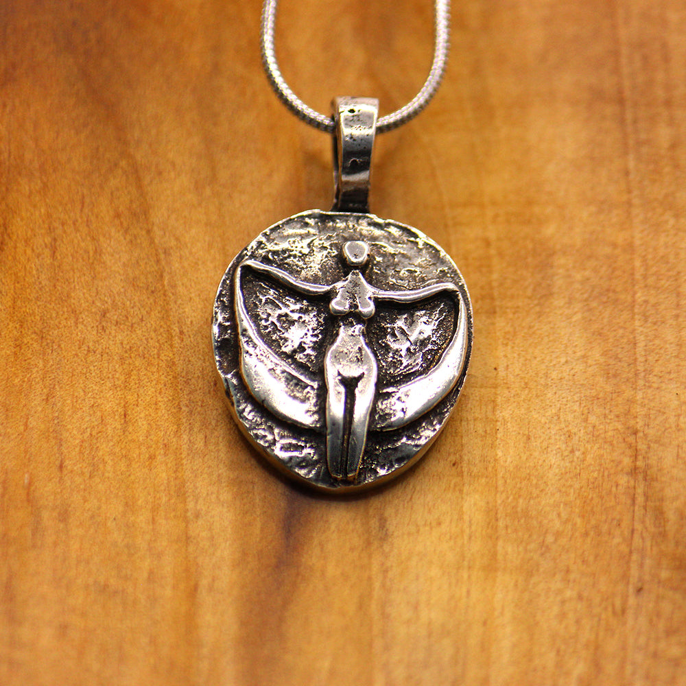 Moon Goddess Pewter Pendant - Amulets of Avalon Collection Necklaces  