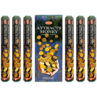 HEM Attracts Money Incense Sticks Incense Sticks 6 Boxes (120 Sticks) 