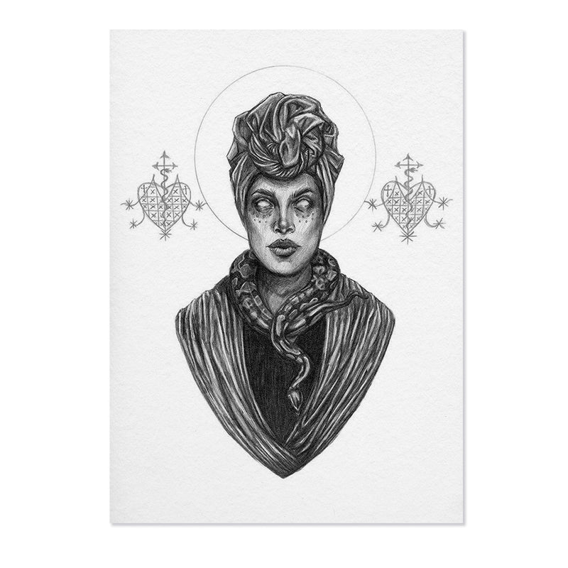 Voodoo Queen Fine Art Print - Marie Laveau Wall Decor  