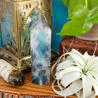 Rainbow Fluorite Crystal Point - Medium 5.5 inches tall Crystal Points  