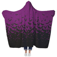 Flying Bats Hooded Blanket - Amethyst Hooded Blankets  