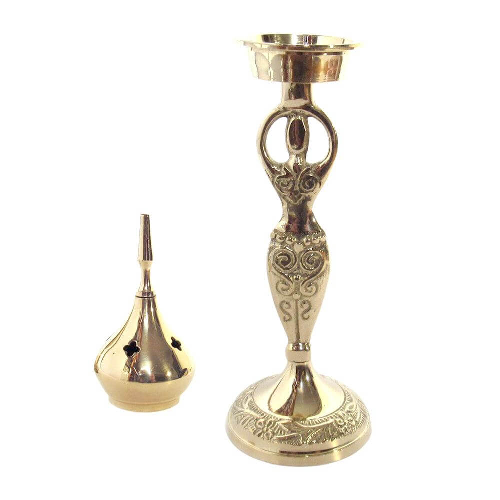 Brass Goddess Incense Burner Incense Holders  