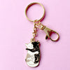 Day and Night Hugging Cats Keychain Keychains  