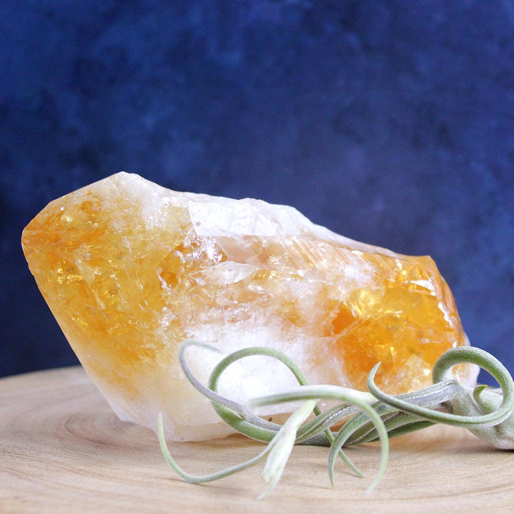 Large Raw Citrine Crystal Point