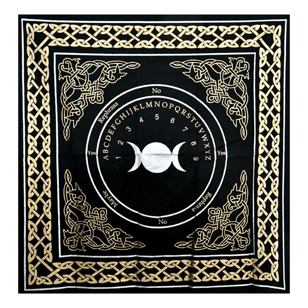 Triple Moon Spirit Board Altar Cloth - 24 x 24 inch Altar Cloths  