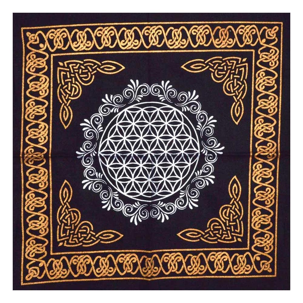 Flower of Life Altar Cloth - 18 x 18 inch Altar Cloth  