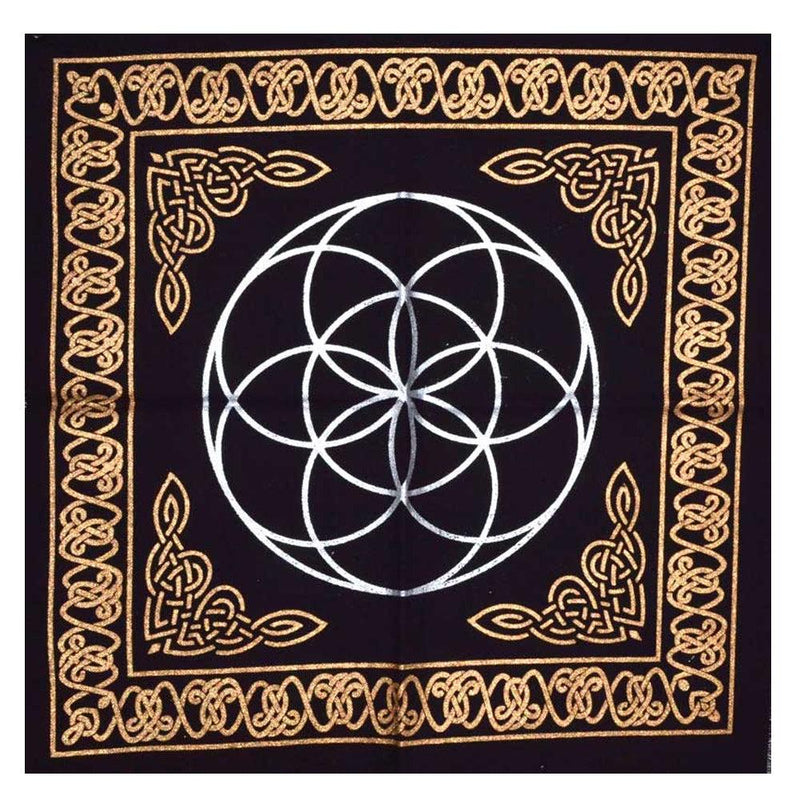Seed of Life Altar Cloth - 18 x 18 inch Altar Cloth  