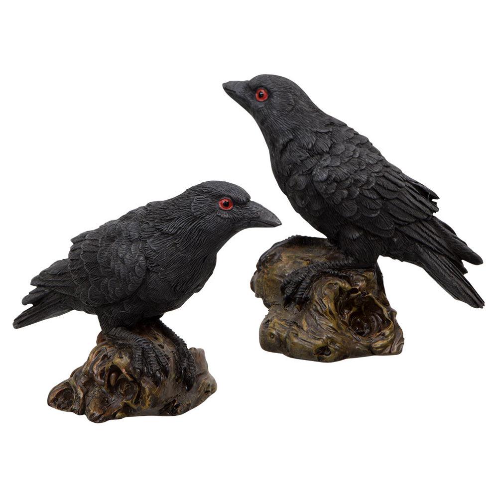 Small Raven Figurines - Set of 2 Figurines  