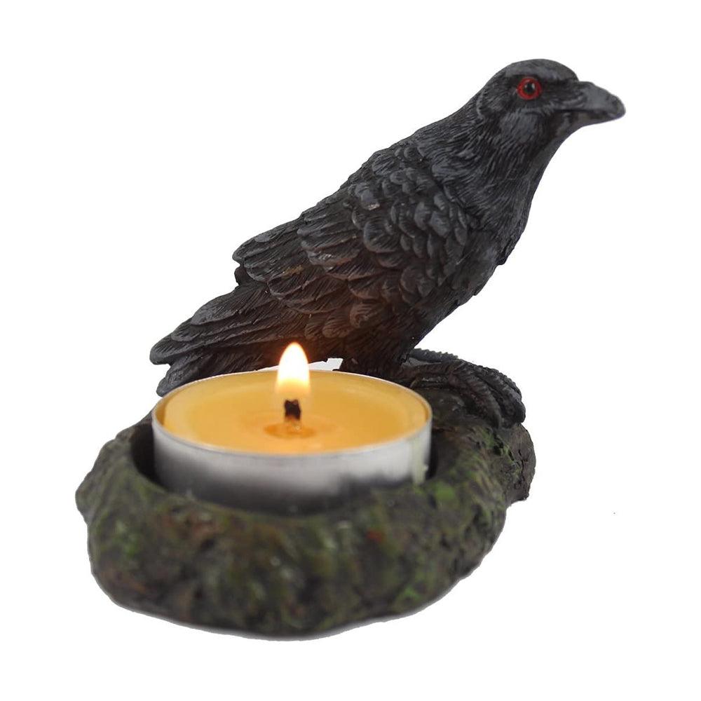 Raven Tea Light Holder - Set of 2 Candle Holders  