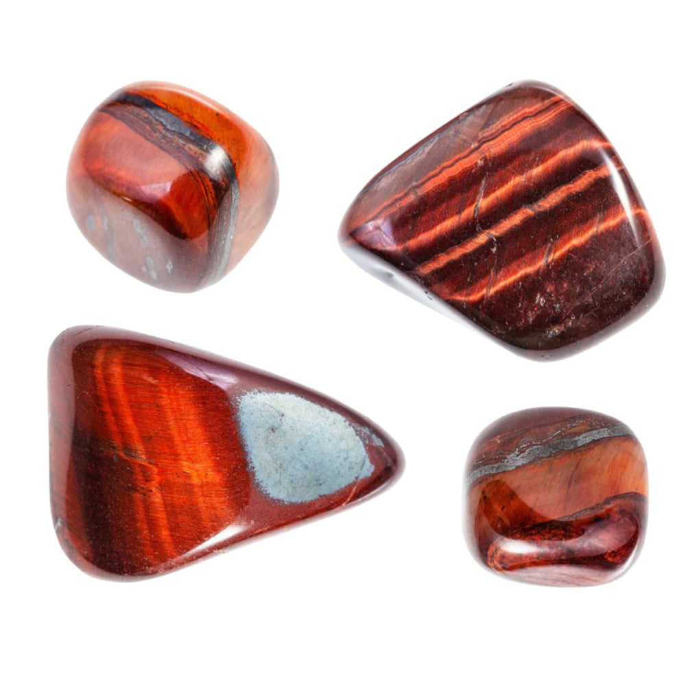 Red Tiger's Eye Tumbled Crystal Tumbled Crystals  