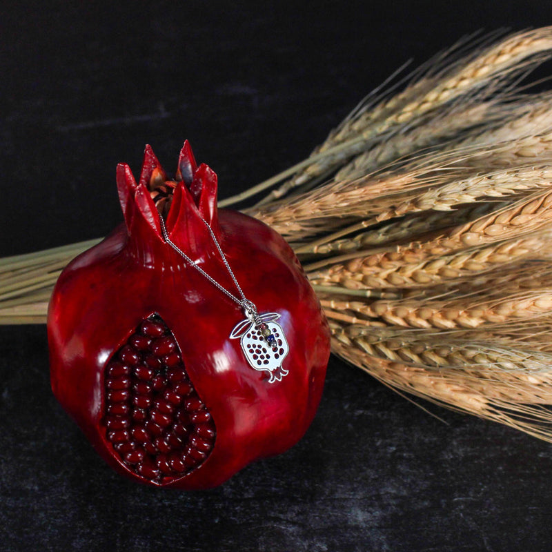Sterling Silver Pomegranate Necklace Necklaces  